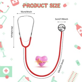 Kids Stethoscope Toy, Real Working Nursing Stethoscope for Kids, Toddler Doctor Game Kit for Girls Boys Doctor Nurse Cosplay Costume Accessories