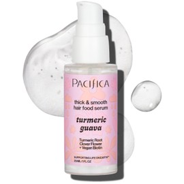 Pacifica Invisible Calming Hair Serum, Frizz Control & Hair Thickening Treatment - Turmeric & Guava Leave-In Scalp Serum with Peptides, Biotin & Caffeine 1 fl oz, Vegan & Cruelty-Free
