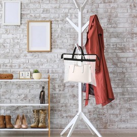 Beautyflier Dust Bags for Handbags, Purse Protector Storage Bag, Clear Handbag Storage Organizer for Hanging Closet with Zipper, Handles (23.5x19.5IN)