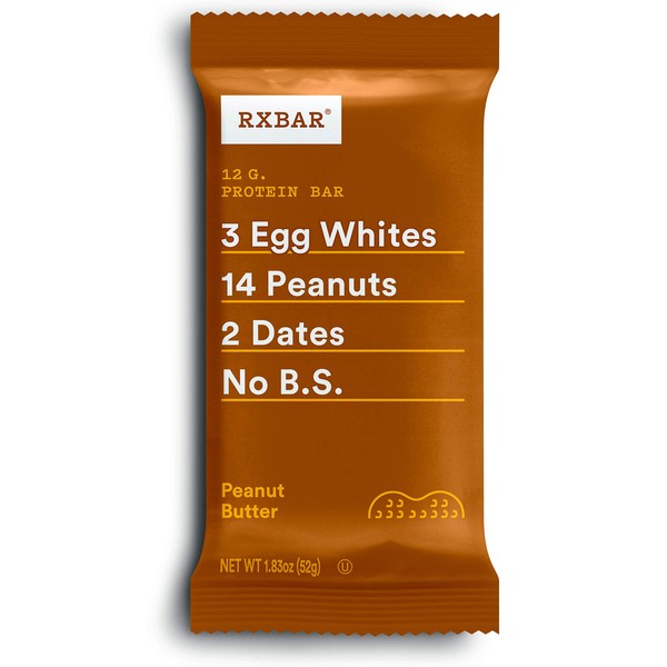 RXBAR, Peanut Butter, Protein Bar, Gluten Free (6 Boxes, 24 Bars)