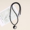 GAVU Yin Yang Pendant Onyx Stone Beaded Necklace for Men