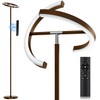 SIBRILLE Brown Floor Lamp, Modern Stepless Dimmable Standing Lamp with