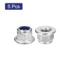 sourcing map M12x1.75mm Flange Nylon Insert Lock Nuts, 5Pcs 304