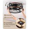 EDISHINE 21" Pre-Assembled Ceiling Fans with Lights Flush Mount, 10%-100%