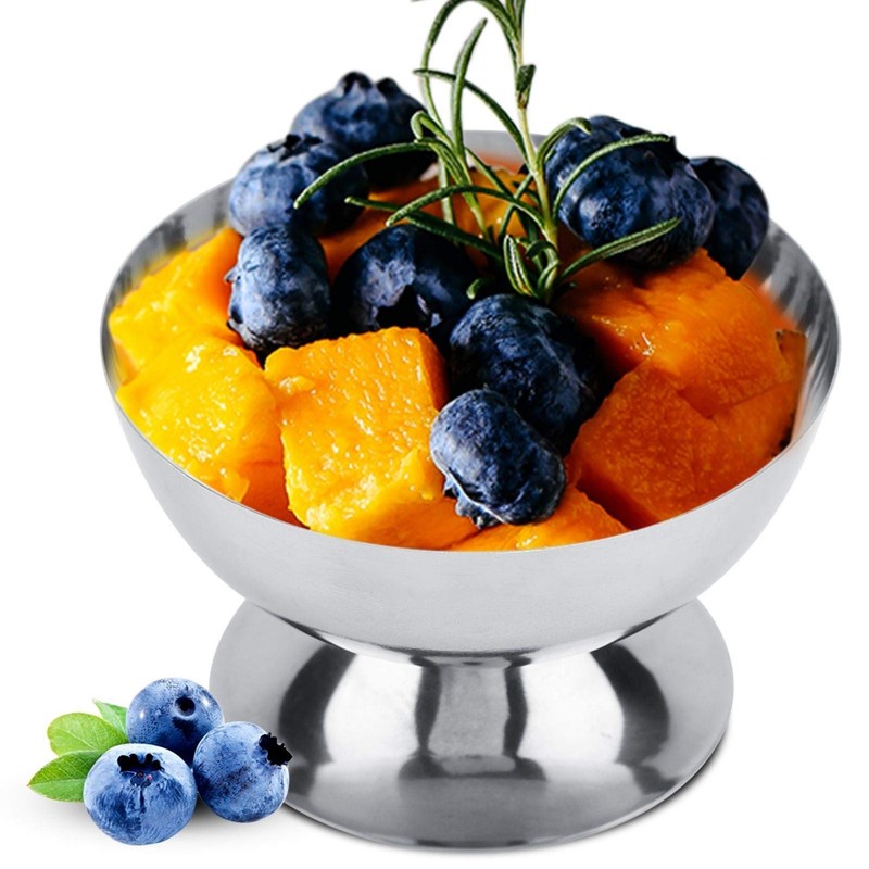 Raguso Stainless Steel Ice Cream Sundae Sorbet Vanilla Pudding Serving