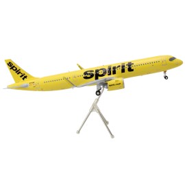 DCD Airbus A321neo Commercial Aircraft Spirit Airlines (N702NK) Yellow Diecast Model Airplane Gemini 200 Resin Resin Resin