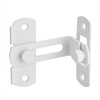 INIRET 2 Packs Flip Door Sliding Latches，Matte White 90 Degree
