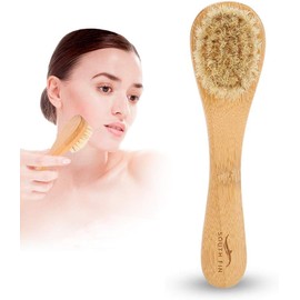 Cepillo Facial Mango Madera Limpieza Piel, Depurador para Hombres Mujeres