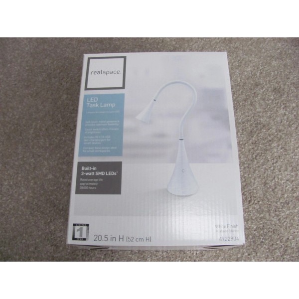 Realspace New Realspace Soft-Touch Built-in 3-Watt SMD LED Task Lamp,