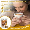 Turmeric cinnamon tea bag, handmade, caffeine free, relieves stress and