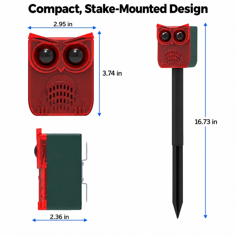 Solar Outdoor Motion Sensor Animal Alarm - Dog Barking &