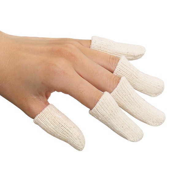 MIG4U 5 Pcs Cotton Finger Cots, Reusable Finger Protectors for