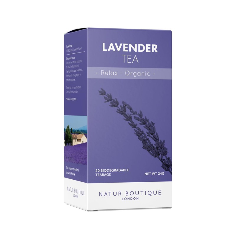 Organic Lavender Tea 20 teabags, Pack of 6 (120 teabags)