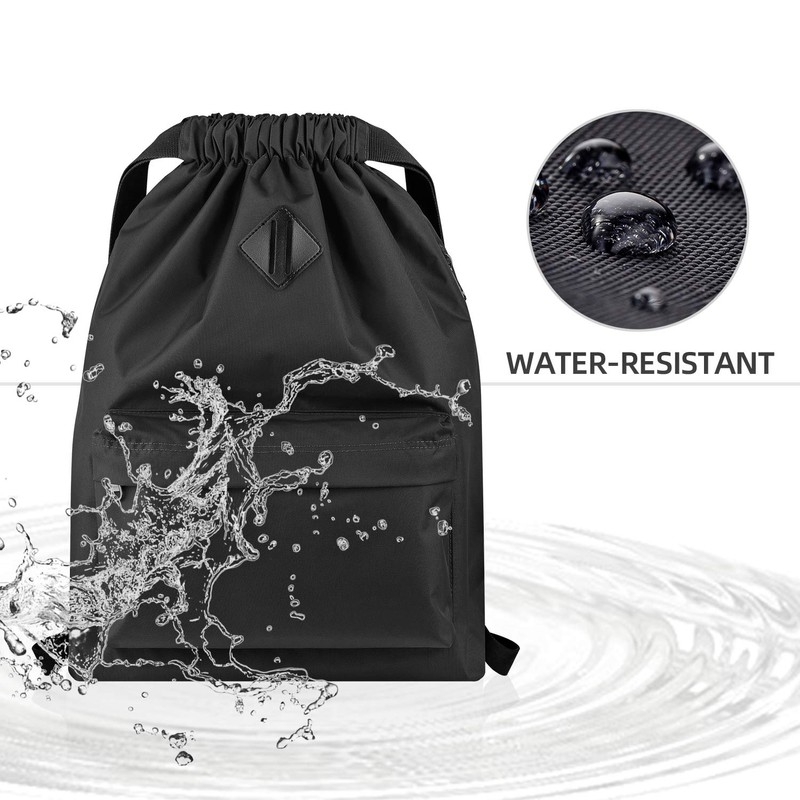 Vorspack Drawstring Backpack Water Resistant String Bag Sports Gym Sack