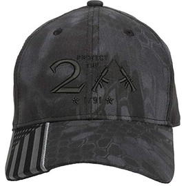 AmazingShirts Protect The 2nd Amendment 1791 AR15 Guns Right Freedom Embroidered One Size Fits All Structured Hats (KryptekBlack/Black)