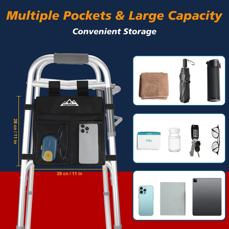 supregear Walker Side Bag, Water Resistant Accessory Basket Pouch for