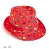 KarnevalsTeufel Trilby Party Hat Disco Hat Summer Hat Red with