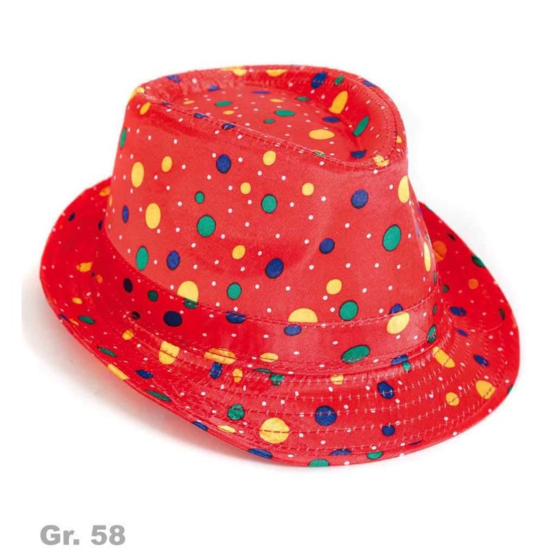 KarnevalsTeufel Trilby Party Hat Disco Hat Summer Hat Red with