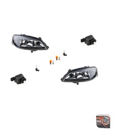 Johns, Headlight Black + Night Breaker Suitable for Opel Astra G L R