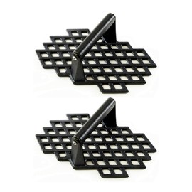 Charcoal Companion CC5159 Cast Iron Grill Marks Press (2-Pack) Bundle (2 Items)