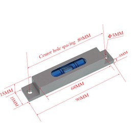 The Yan He Aluminum Alloy Small Bar Level, 90 * 15 * 15mm, Silver, Traditional Style, Bar Form Bubble Level