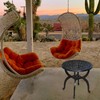 GXOUTAL Cast Aluminum Outdoor Side Table, All Weather Round Small