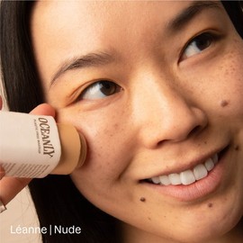 ATTITUDE Oceanly Light Coverage Face Tinted Oil Stick, EWG Verified, Titanium Dioxide-Free, Vegan Tinted Moisturizer, Plastic-Free, Nude, 12 grams