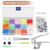 Kamtop Snaps and Snap Pliers Set, 120 Sets T5 Plastic
