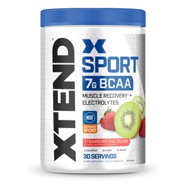 Xtend XTEND Sport BCAA Powder Strawberry Kiwi Splash-Electrolyte Powder for Recovery & Hydration with Amino Acids-30 Servings & Original BCAA Powder Glacial Grape 30 Servings