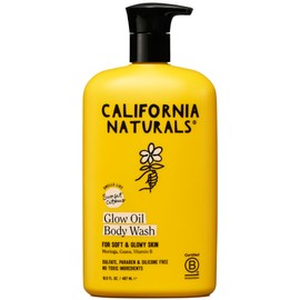 California Naturals Glow Oil Body Wash for Dry & Dull Skin, Moisturizing & Hydrating, Natural, with Sea Buckthorn & Vitamin B, Vegan & Cruelty-Free, Tangerine Scented 16.5oz