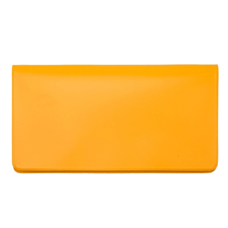 Sunburst Orange Vinyl Checkbook Cover, Top Tear Personal Vinyl Checkbook