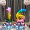 40 Inch Rainbow Digit Helium Foil Birthday Party Balloons (Dark