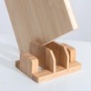 Kunovo Bamboo Pot Lid Holder,Cutting Board Organizer,Baking Sheet/Pan Organizer Rack