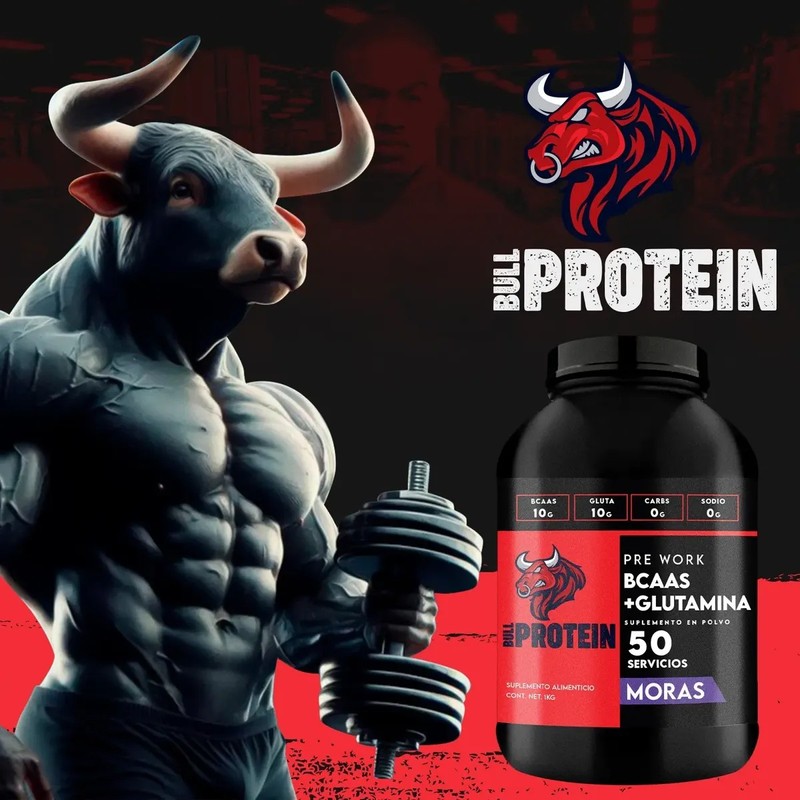 Aminoácidos Bcaas Glutamina Bull Protein Varios Sabores