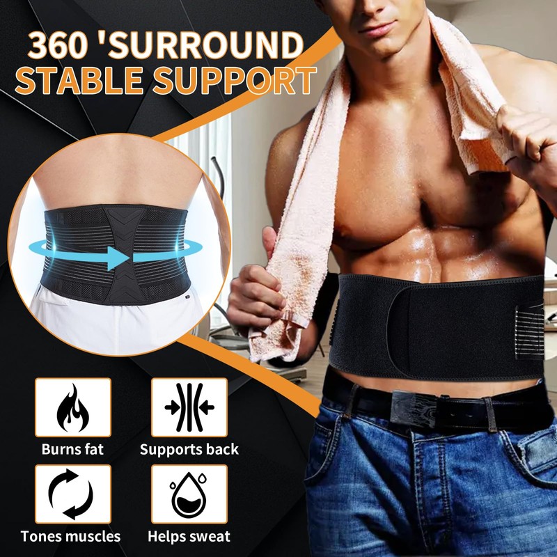 EHRBGK Lumbar Support Belt, Back Support Belt, Breathable Back Strap,