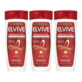 L'Oreal L'Oréal Paris Elvive Reparacion Total Extreme Shampoo, 13.5oz 400ml (Pack of 3)