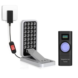 Foldable Negative Ion Generator, Air Ionizers for Home, Plug In Air Purifier, Air Freshener For Pet Odor, Kitchen Odor, Dust, Smoke Smell, Quiet & Filterless Air Cleaner With Negative Ion Tester