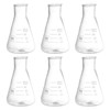 PATIKIL Erlenmeyer Flasks, 6 Pack 50ml Narrow Mouth Graduated Flasks