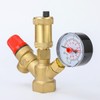DN25 Brass Boiler Valve, 3-6Bar Adjustable Relief Valve Pressure Regulator