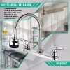 Prez Grifo Mezcladora Fregador Llave Inoxidable Flexible Sp-80067