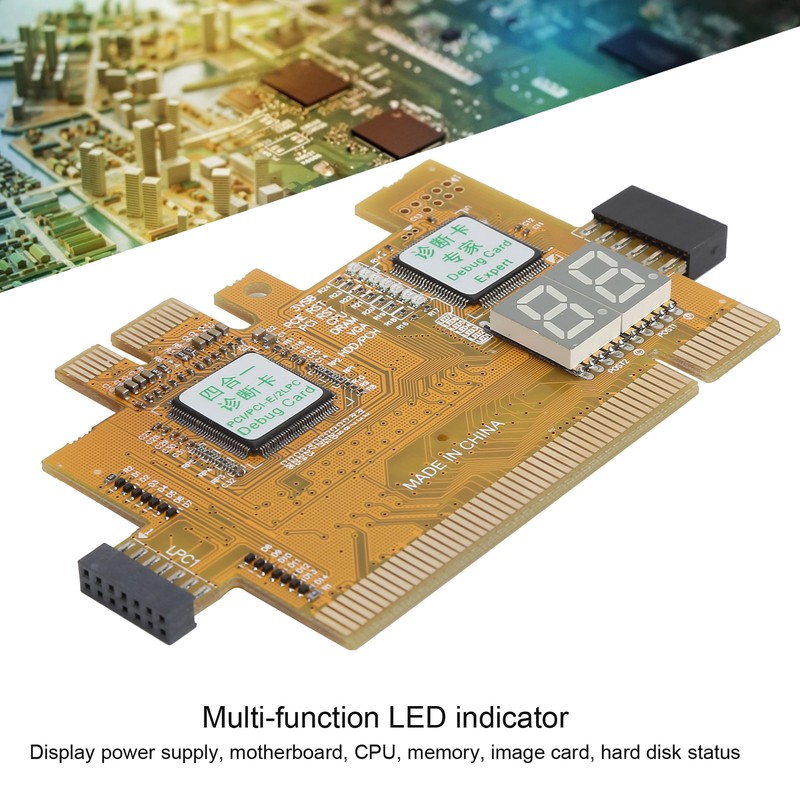 Desktop Diagnostic Card PCI PCIE 2LPC 4in1 Analyzer Motherboard 2Bit