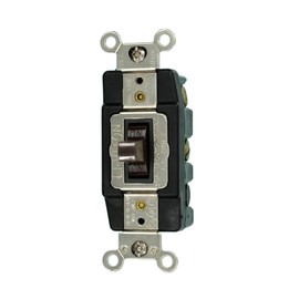 Leviton 30-Amp 120-Volt Toggle AC Quiet Switch, Momentary Contact Switch, 1262, Brown