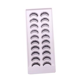 Ipetboom 10pairs Multi-layer Faux Eyelashes for Women Dense Natural Look Lashes for Home Use and Professional Salon for Cosplay and Parties