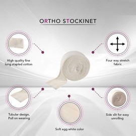 Support Bandage Naturally Stretchable Raw Cotton For Multipurpose Large Knee Support Bandage Sweat Absorbent – Odor and Prevents Residue build up (1M x 125MM)