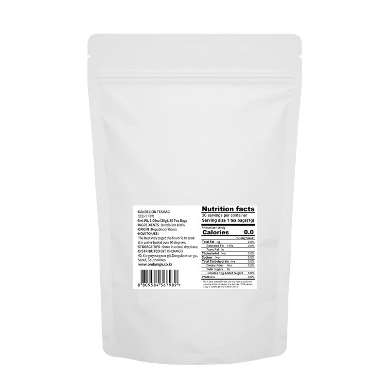 ONDAMGO White Dandelion Tea 30T Warm Tea 1.05oz / 민들레차