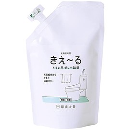 環境大善 Kireiru D Series Toilet Deodorizing Jelly (Refill, 16.9 oz (480 g), Unscented), Made in Japan, 100% Natural Ingredients, Bathroom Deodorizer, Colorless Transparent Liquid