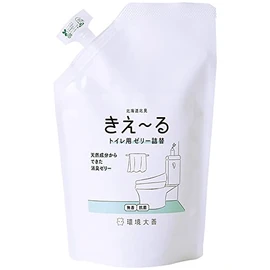 環境大善 Kireiru D Series Toilet Deodorizing Jelly (Refill, 16.9 oz (480 g), Unscented), Made in Japan, 100% Natural Ingredients, Bathroom Deodorizer, Colorless Transparent Liquid