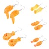 Realistic Funny Imitation Food Dangle Earrings Simulated Fried Chicken Nugget