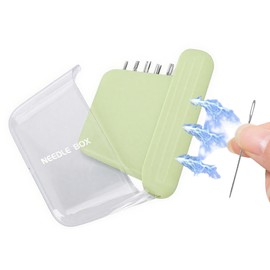 Portable Sewing Needles Box with Magnetic Pin Cushion and Needle Storage for Hand Sewing, Embroidery, and Quilting - Includes Stainless Steel Sewing Needles, Embroidery Needles, and Needles for Sewing