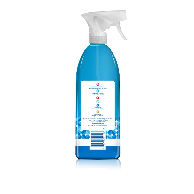 Method Antibacterial Bathroom Cleaner, Spearmint, Removes Mold + Mildew stains,